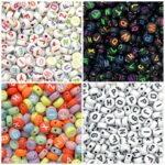 Miçanga Redonda Letra 7mm - 20 Gramas