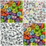 Miçanga Coração Letra 10mm – 20 Gramas