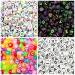 Miçanga Redonda Letra Vogal 7mm - 20 Gramas