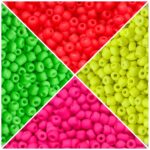 Miçanga Chinesa Neon 6/0 - 20 Gramas