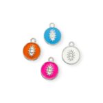 Pingente Olho Grego 19mm Níquel - 1 Und