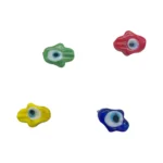 Entremeio Mão Hamsá 14mm Murano - 2 Unds