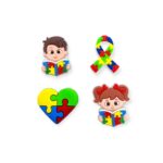 Aplique Emborrachado Autismo Diversos - 2 Unds