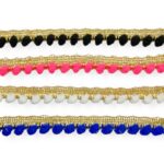 Franja Pompom 10mm - Metro