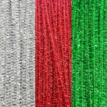 Haste de Chenille Metalizado - 10 Unds