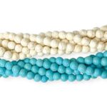 Conta Bola Pedra Howlita 8mm – 1 Fio