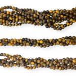 Conta Bola Pedra Olho de Tigre Diversos 6mm - 1 Fio