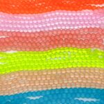 Conta Bola Pedra Austríaco Fosco 8mm - 1 Fio