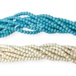 Conta Bola Pedra Howlita 6mm - 1 Fio