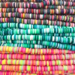 Disco Fimo Emborrachado Mesclados 6mm – 1 Fio