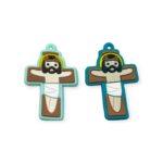 Pingente Emborrachado Cruz - 1 Und