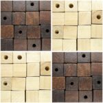 Conta Quadrada Madeira 25mm – 1 Und