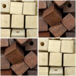 Conta Quadrada Madeira 18mm - 20 Gramas