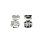 Tarracha Coração 15mm Níquel - 2 Pares