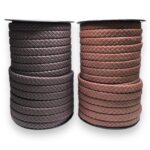 Couro Sintético Trançado Achatado 10mm - Metro