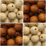 Conta Bola Madeira 24mm - 4 Und