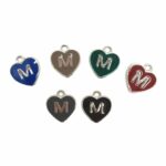 Pingente Coração c/ Letra M - 1 Und