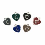 Pingente Coração c/ Letra C - 1 Und