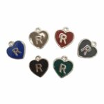 Pingente Coração c/ Letra R - 1 Und