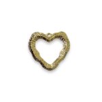Pingente Coração Vazado 37x40mm Dourado - 1 Und