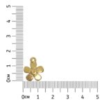 Pingente Flor 11mm Dourado - 1 Und - Imagem 2