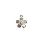 Pingente Flor 11mm Níquel - 1 Und