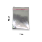 Saco Adesivo Plástico 13x13cm - c/ 25 unds