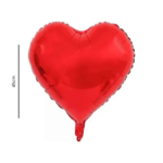 Balão Metalizado Coração Vermelho 45 cm - 1 Und