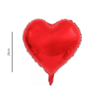 Balão Metalizado Coração Vermelho 25 cm – 1 Und