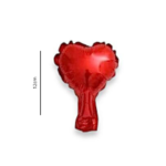 Balão Metalizado Coração Vermelho 12 cm - 1 Und