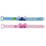 Pulseira Emborrachado Stitch e Angel - 1 Und