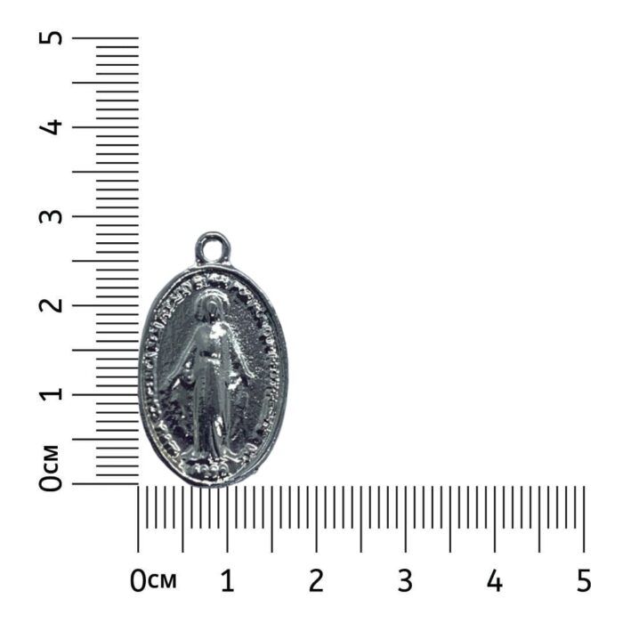 Pingente N.Sra Das Graças 23mm Níquel - 1 Und - Imagem 2