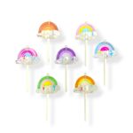 Pingente Resina Pirulito Arco íris 67mm - 1 Und