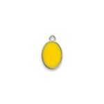 Pingente Oval C/ Resina 12x18mm Níquel – 1 Und