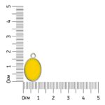 Pingente Oval C/ Resina 12x18mm Níquel – 1 Und - Imagem 2