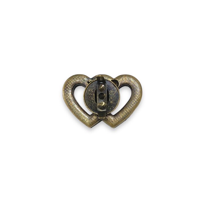 Fecho Coração P/ Bolsa 37mm Metal Ouro Velho  – 1 Und - Imagem 2