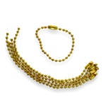 Corrente de Bolinha 12cm Dourada – Kit com 10 Unidades