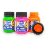 Tinta P/ Tecido Fluorescente Acrilex 37ml