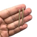 Base Brinco Palito Dourado 44mm  – 1 Par - Imagem 2