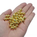 Conta Pérola Abs 6mm Dourada – 20 Gramas - Imagem 2