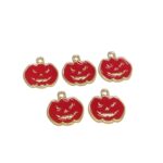 Pingente Halloween Abóbora Dourado 22mm – 1 Und