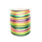 Fio de Cetim Rabo de Rato 3mm Multicor  – Rolo C/ 25 Metros