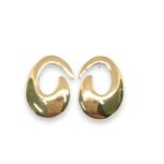 Base Brinco Oval Dourada 34mm –  Und