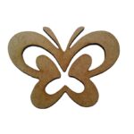 Borboleta MDF Cru 12cm - 1 Und