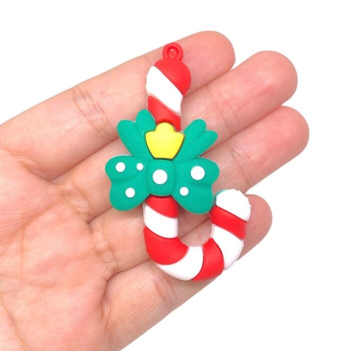 Pingente Pirulito Natalino Emborrachado 65mm – 1 Und - Imagem 2