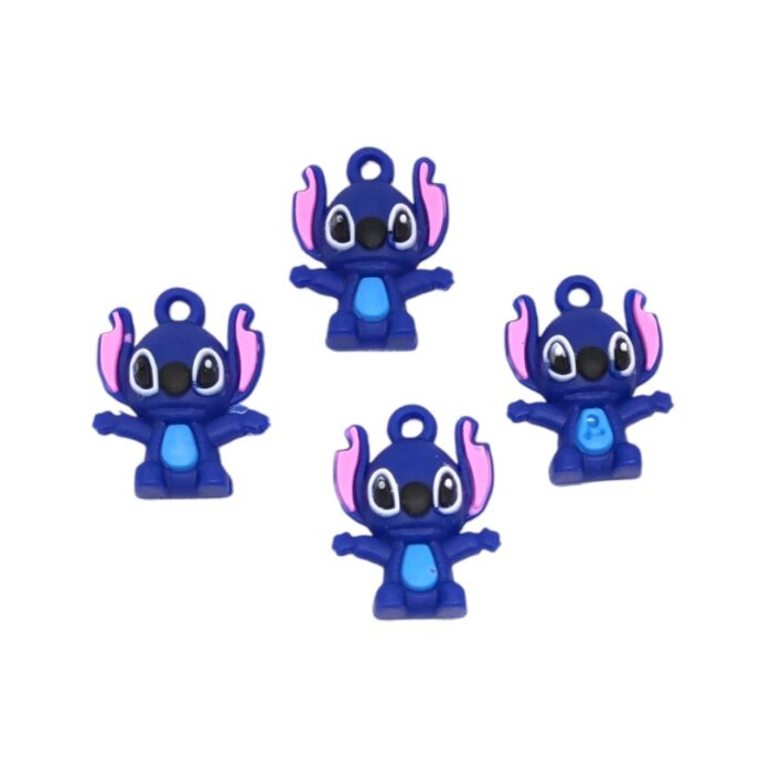 Pingente Emborrachado Stitch 26mm – 1 Und - Imagem 1