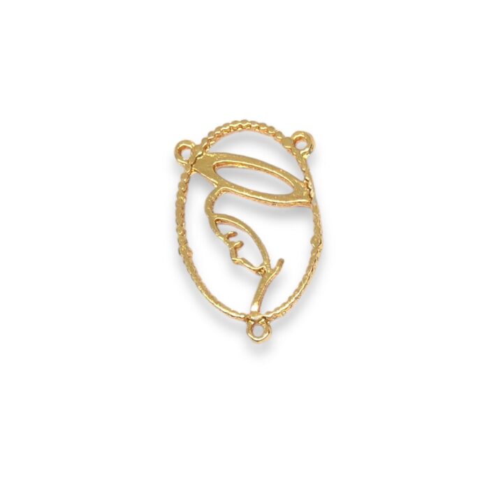 Entremeio Mãe Rainha Vazado Dourado 26mm – 1 Und - Imagem 1