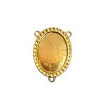 Pingente Oval P/ Chaton Dourado 24x33mm – 1 Und