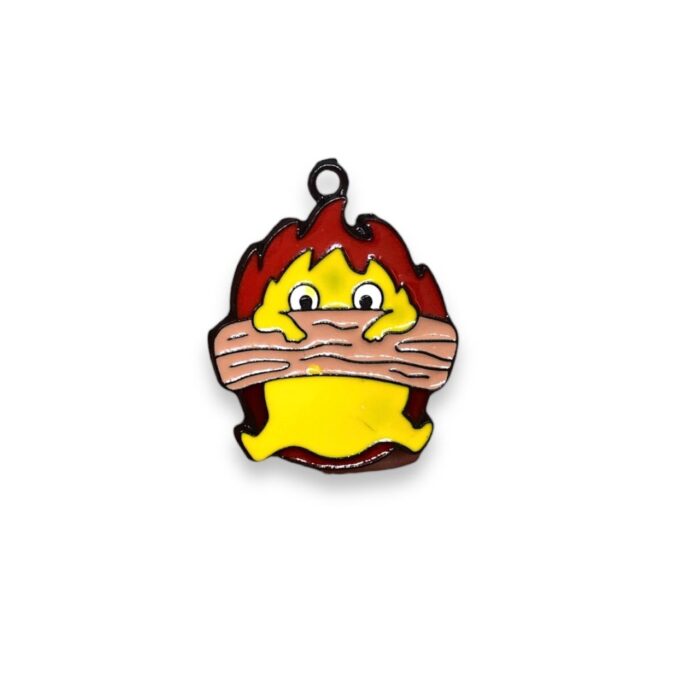 Pingente Calcifer Castelo Animado 34mm - 1 Und - Imagem 1