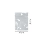 Saco Hermético Branco c/Frente Transparente 06×08cm – 10 Unds